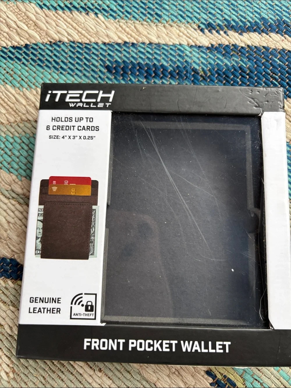 Brown Leather Front Pocket Money Clip Wallet